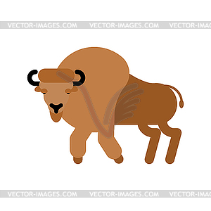 Bison . Aurochs Zubr. Wild Bull. Buffalo illustra - vector image