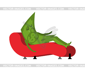 Dollar Reception of psychotherapist. Money and - vector clip art