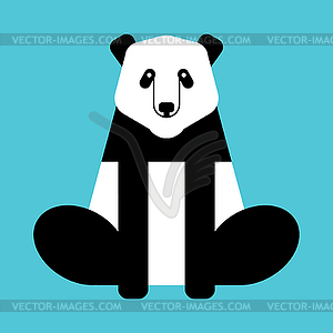 Panda china bear . Wild animal  - vector image