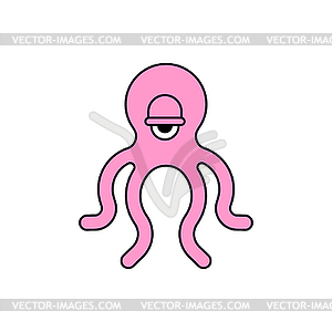 Octopus sign icon. Poulpe symbol. Sea animal - vector image