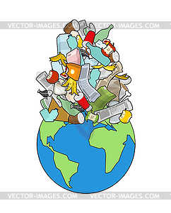 planet earth with trash clip art