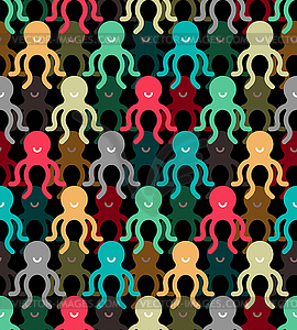 Octopus pattern seamless. Poulpe children cloth - vector clipart