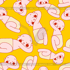 Baby pattern seamless. Newborn background. kid in - vector clipart