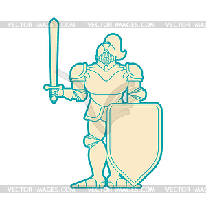 Knight . Metal armor warrior. Iron armor. Plate - vector EPS clipart