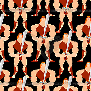 Amazon female pattern seamless. Woman Warrior - vector clipart