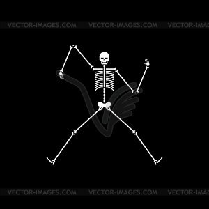 Skeleton dance . Skull and bone dances. illustrat - vector clip art