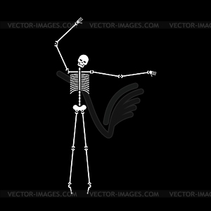 Skeleton dance . Skull and bone dances. illustrat - vector image