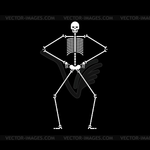 Skeleton dance . Skull and bone dances. illustrat - vector clipart