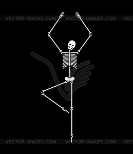Скелетный танец. Череп и костные танцы. иллюстрирующих - векторное изображение EPS