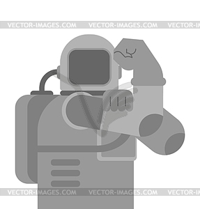 We can do it astronaut symbol power female. spacema - vector image