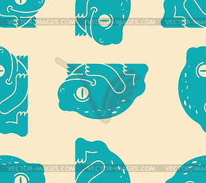 Frog pattern seamless. toad background . anuran - vector image