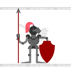 Knight . Armor warrior. Medieval soldier illustra - vector clip art