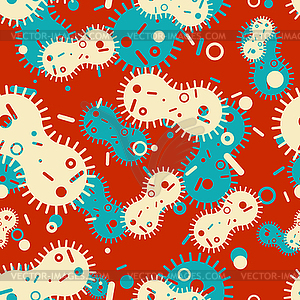 Virus bacterium pattern seamless. microbe - royalty-free vector image