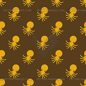 Octopus pattern seamless. Devilfish background. - vector clipart