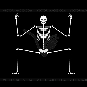 Скелетный танец. Череп и костные танцы. иллюстрирующих - векторный дизайн