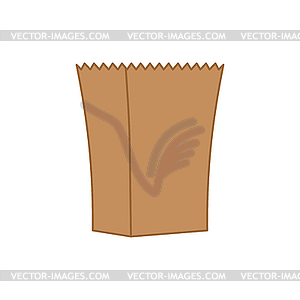 Paper bag . Ecological packaging - vector image