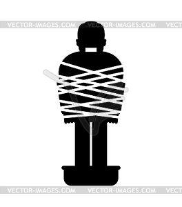 Mafia victim icon. Man tied up with rope Cement - vector clipart