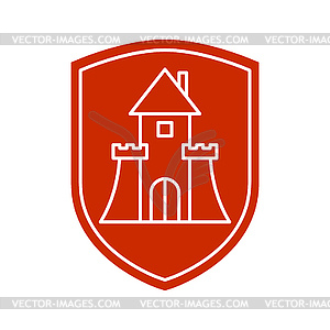 Protection house symbol. Security house sign. Emble - vector clip art