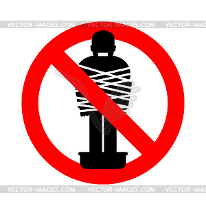 Stop Mafia victim. Ban gangster prey. Forbidden - vector image