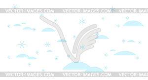 Winter landscape. Snow and snowdrift. Background fo - vector image