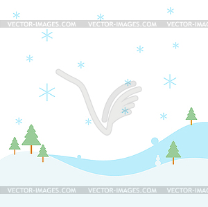 Winter landscape. Snow and snowdrift. Background fo - vector image