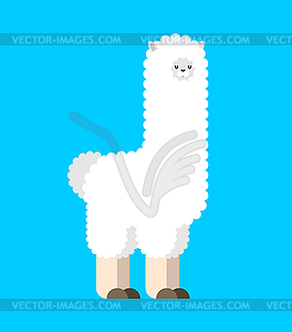 Llama . Lama Cute animal alpaca. cartoon - vector image