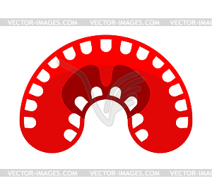 Open mouth crying. cry emotion open scream - vector clip art