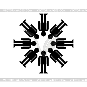 Teamwork Business team Problem solving. Company - vector clip art