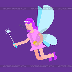 Tooth Fairy . Coin exchange for tooth. Little - vector image