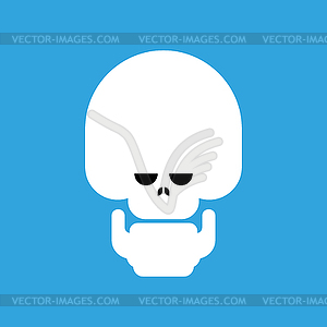Fat Skull . Fat man Skeleton head sign. anatomy i - vector clip art
