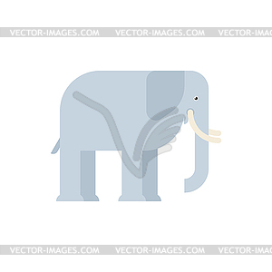 Слон. большое животное. Мультяшный зверь - векторное графическое изображение