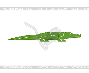 Cut of meat Crocodile. Alligator silhouette scheme - vector image