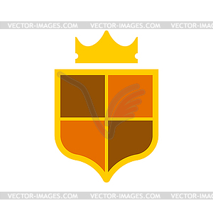 Crown Heraldic Shield. Template heraldry design - vector clip art