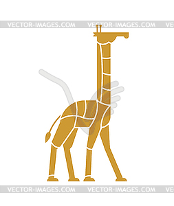 Cut of meat Giraffe. Camelopard silhouette scheme - vector image