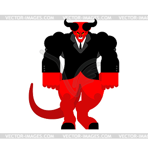 Devil boss. hard Lucifer hell. Strong Angry - vector clip art