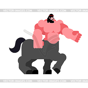 Centaur warrior strong. Powerful half-man half - royalty-free vector clipart