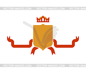 Crown Heraldic Shield. Template heraldry design - vector clip art