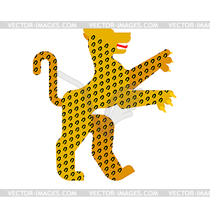 Leopard Heraldic animal. Fantastic Beast. Monster - vector image