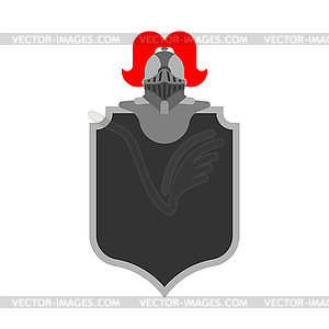 Knight Helmet Heraldic Shield. Template heraldry - vector image