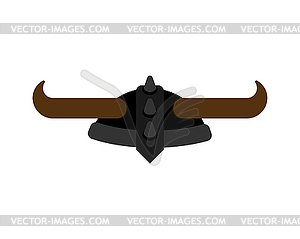 Helmet viking with horns . Helmet barbarian - vector clipart / vector image