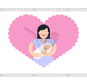 Motherhood. Mom and baby. Mother and child - vector clip art