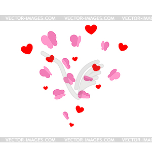 Butterflies are flying . Butterfly flight and love - vector clipart