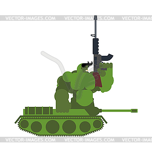 Centaur tank. Half Fighting Machine and Half - vector clip art