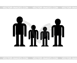 Family symbol. kind sign icon. Parents and children - vector clip art