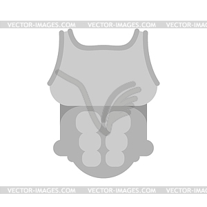 Armor knight. chest armour. medieval Body panoply - vector clipart