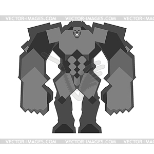 Golem Stone . Fantastic Magic Big Monster - vector image