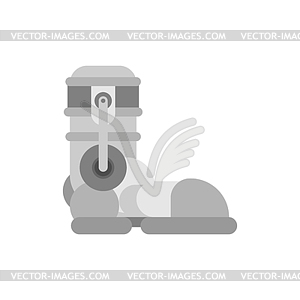 Shoes Futuristic . cyber boot future. Fantastic - vector clip art