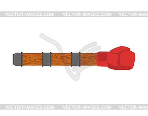 Battering ram Boxing fist . Wall Mounted tool - royalty-free vector clipart