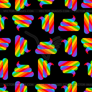 Shit unicorn pattern seamless. Rainbow - color vector clipart