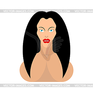 Beautiful woman portrait. Female face  - vector clip art